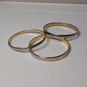 Set Of 3 Very Well Worn Vintage Monet Bangles
